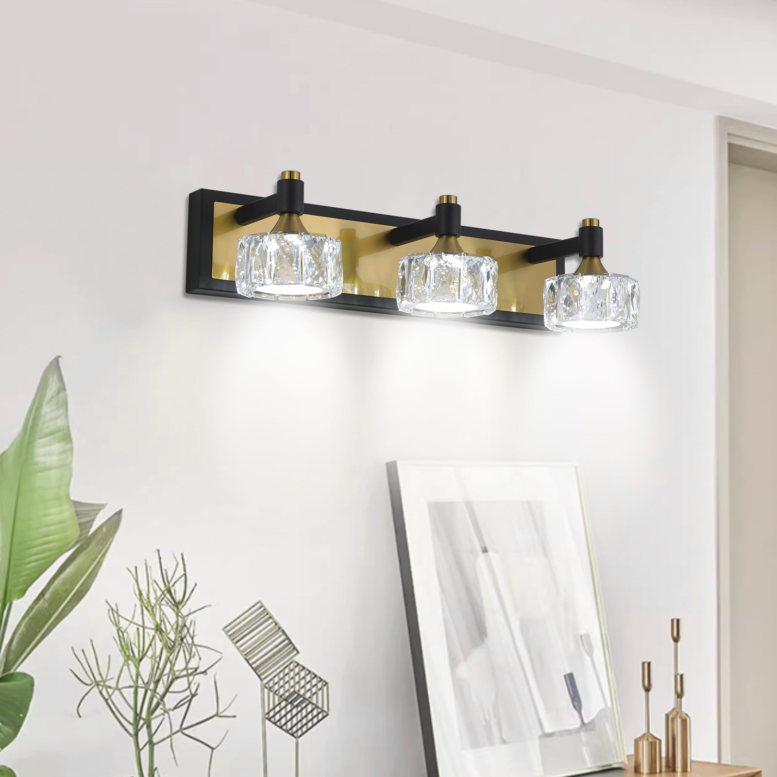 Luxury Yellow Brown Crystal Iron Wall Sconce - evoltleds