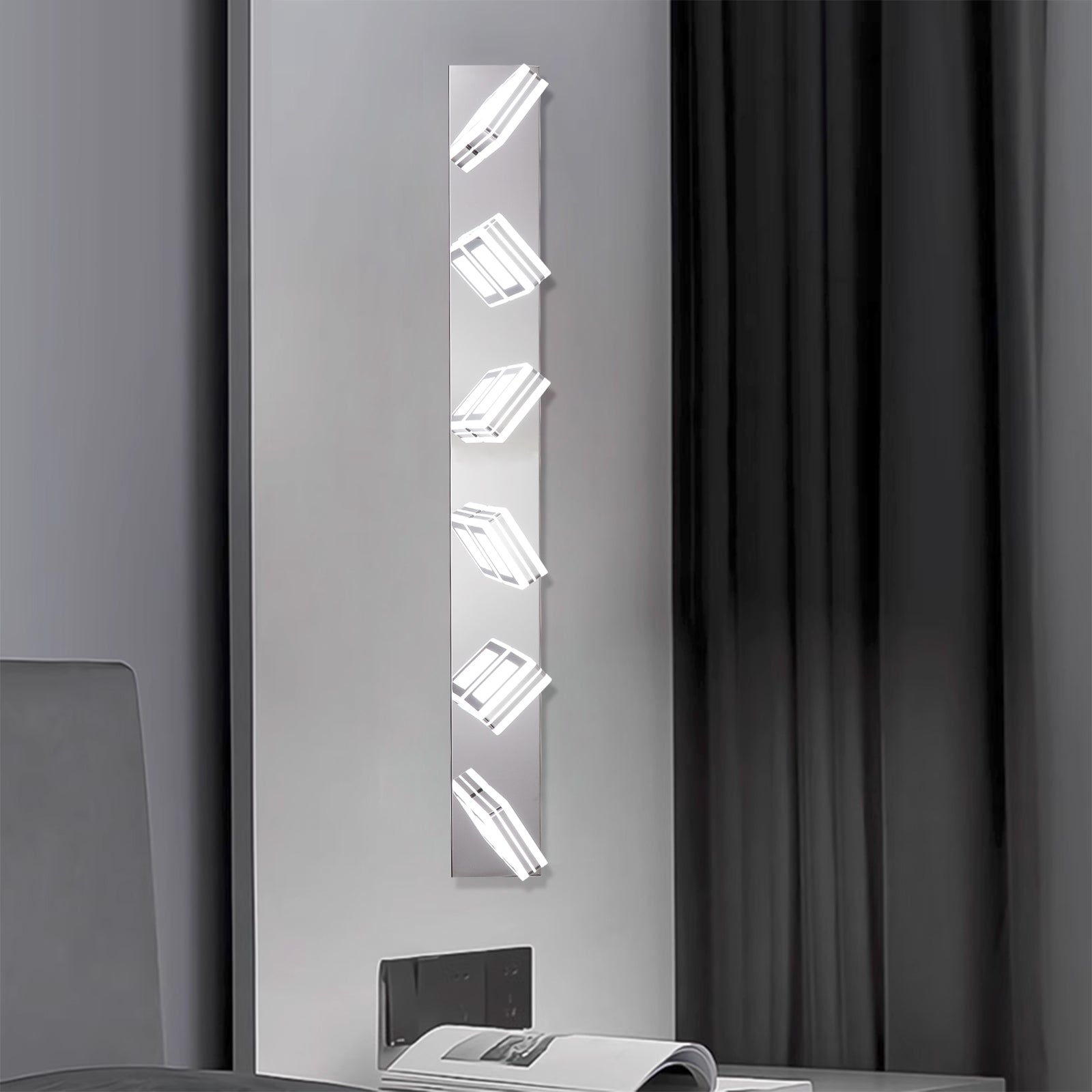 Modern Chrome 6 - Light Vanity Lights - evoltleds