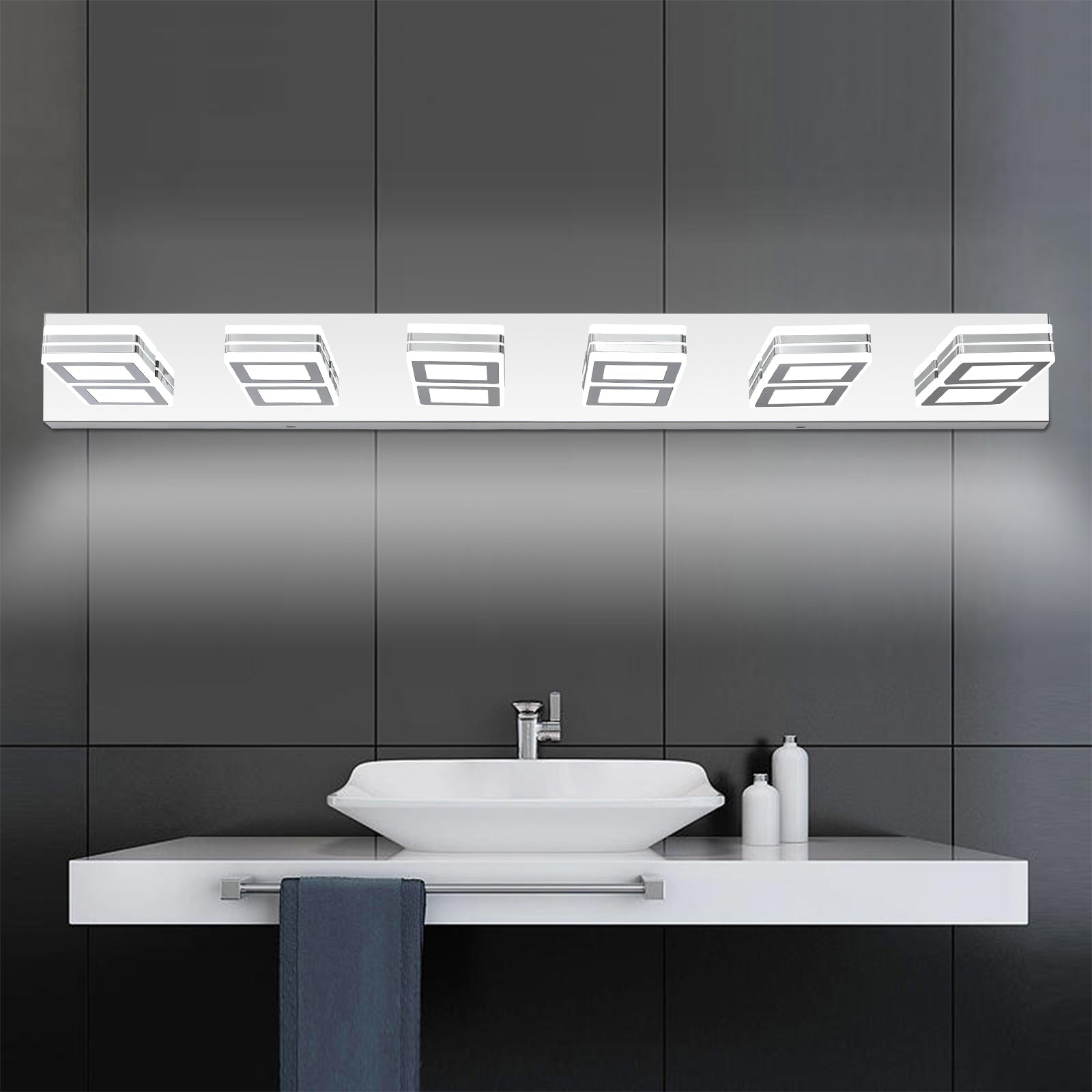 Modern Chrome 6 - Light Vanity Lights - evoltleds