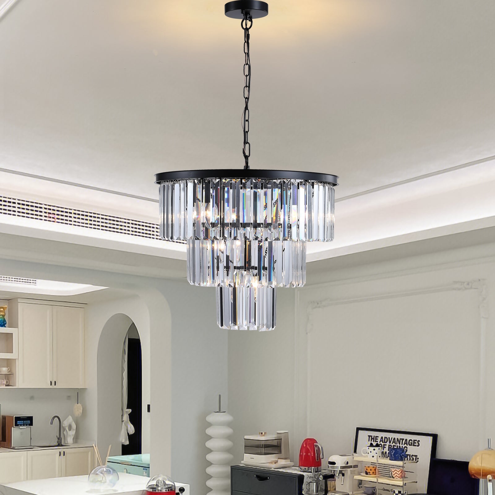 Opulent Noir Crystal Chandelier - evoltleds