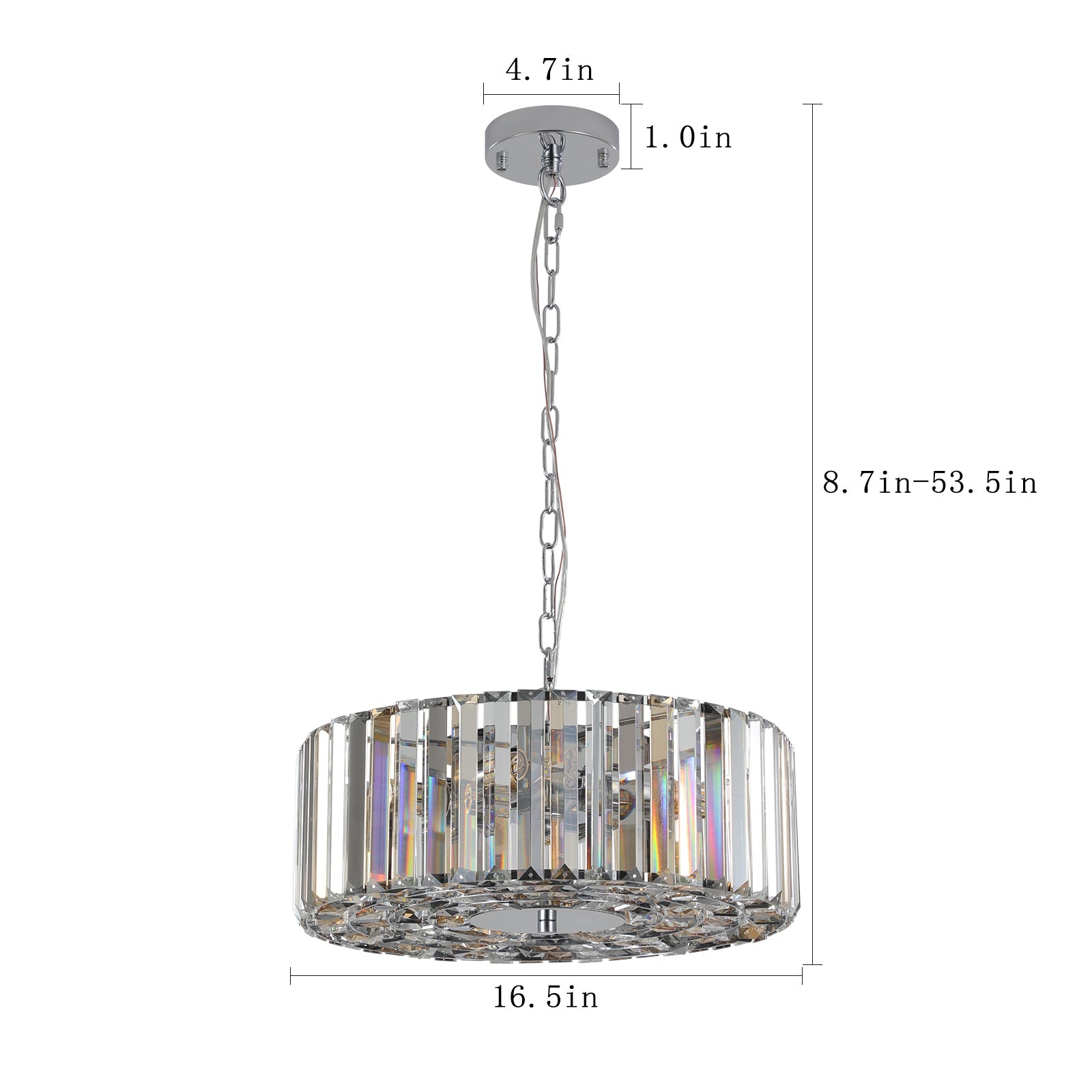 Radiant Amber Crystal Round Chandelier - evoltleds