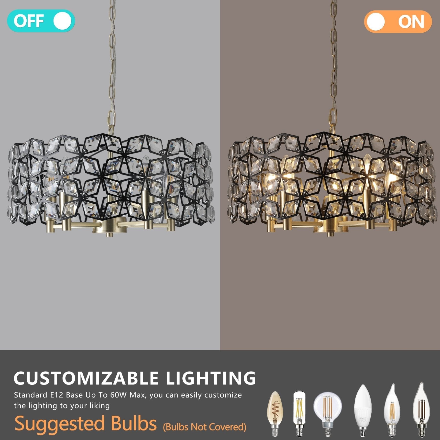 Radiant Crystal Round Chandelier - evoltleds